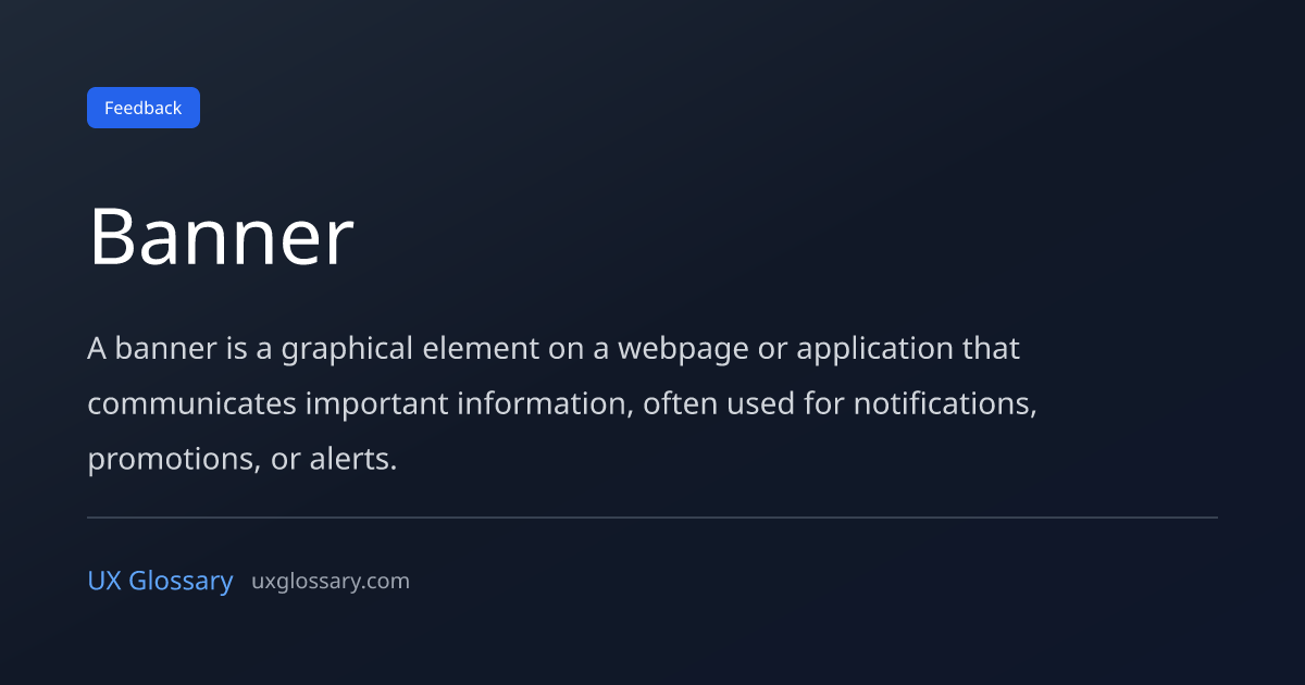 Banner - Definition, Meaning & Examples | UX Glossary