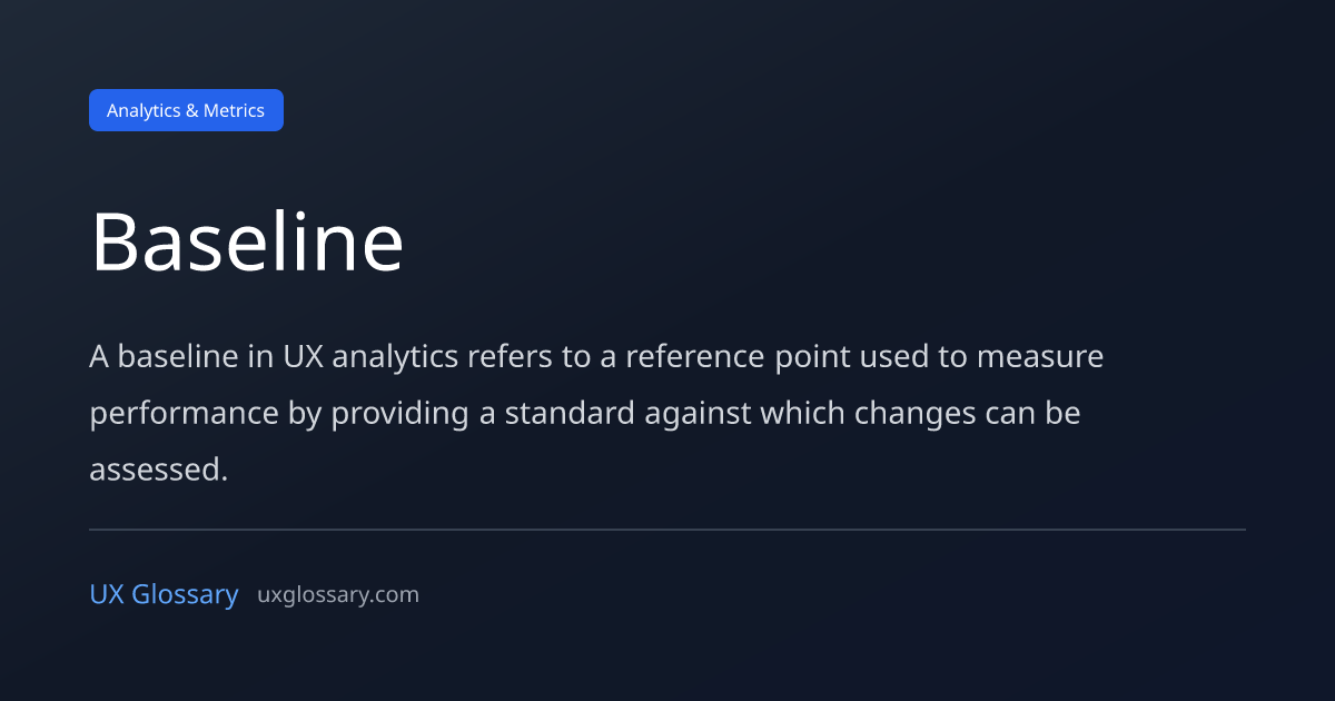 Baseline Definition With Examples Baseline - Definition, Meaning & Examples | UX Glossary