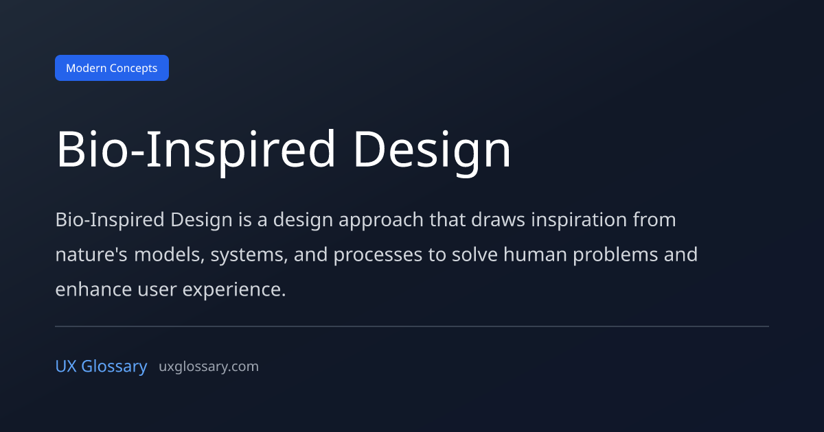 Bio-Inspired Design - Definition, Meaning & Examples | UX Glossary