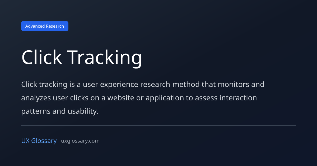 Click Tracking - Definition, Meaning & Examples | UX Glossary