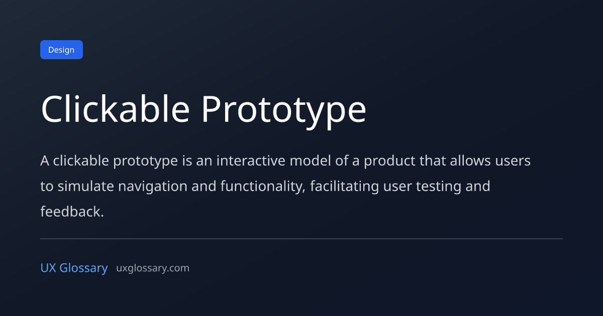 Clickable Prototype - Definition, Meaning & Examples | UX Glossary