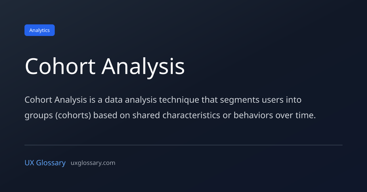 Cohort Analysis - Definition, Meaning & Examples | UX Glossary