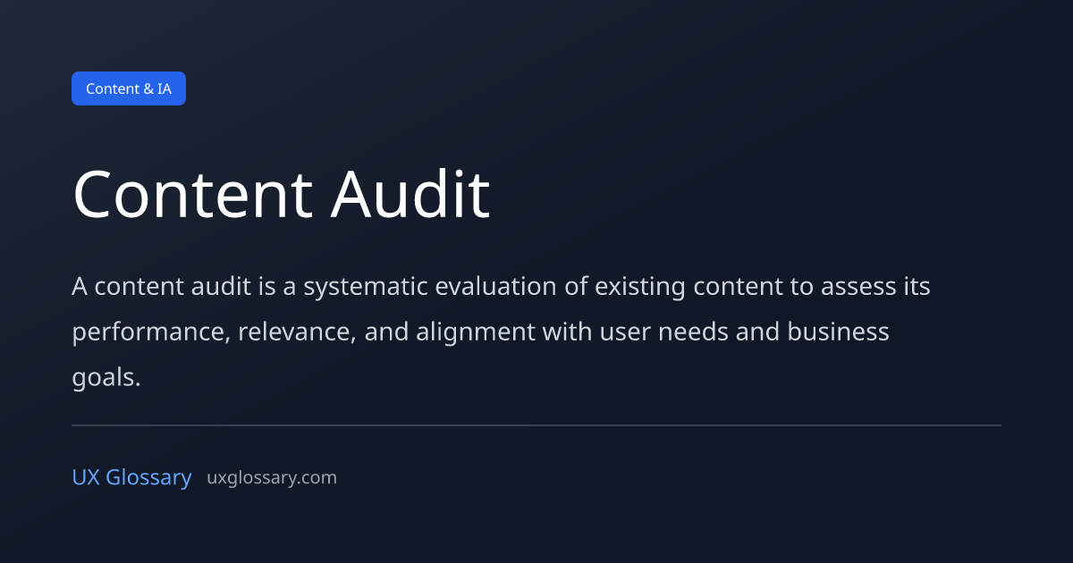 Auditing Content Examples Content Audit - Definition, Meaning & Examples | UX Glossary