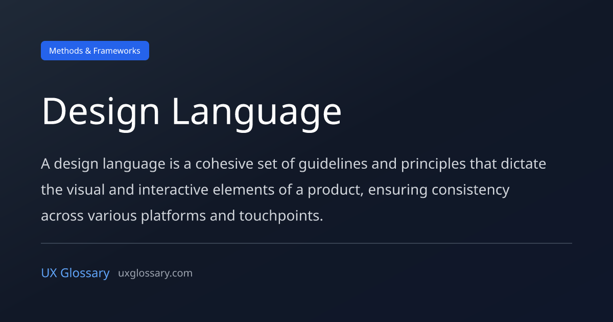 Design Language Attributes Design Language - Definition, Meaning & Examples | UX Glossary
