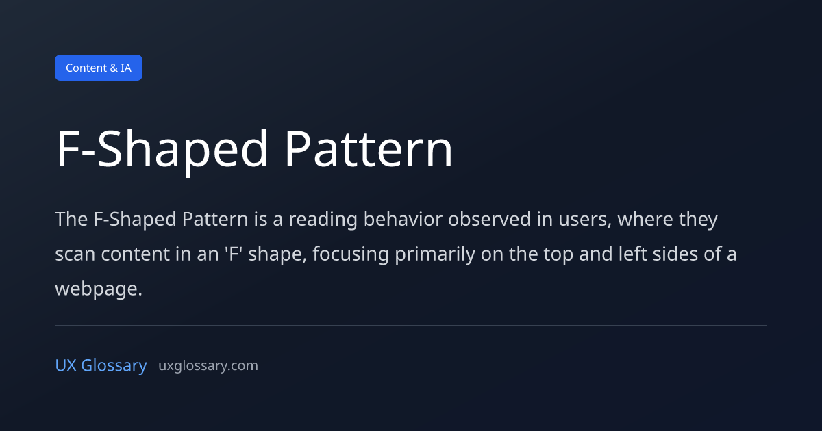 F-Shaped Pattern - Definition, Meaning & Examples | UX Glossary