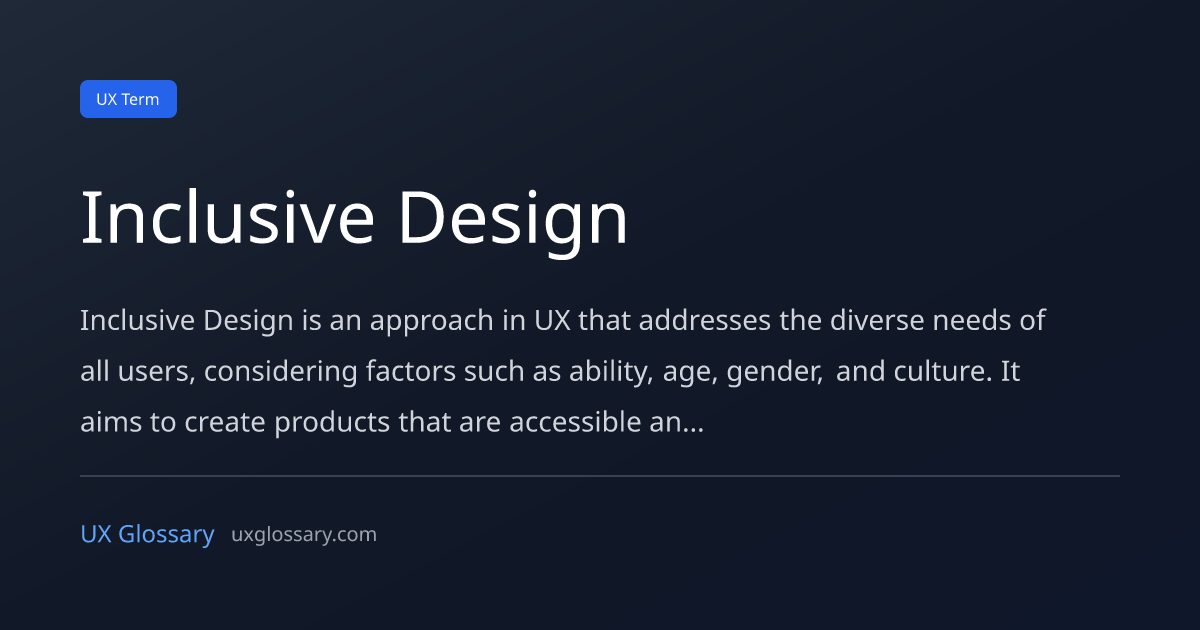 Inclusive Design - Definition, Meaning & Examples | UX Glossary