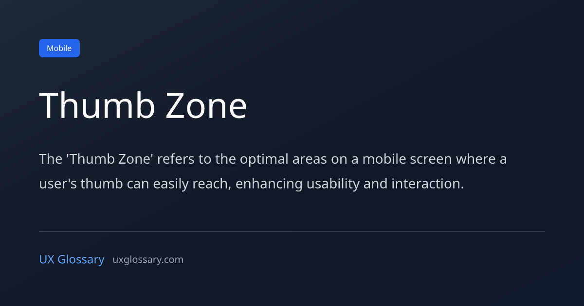 Thumb Zone - Definition, Meaning & Examples | UX Glossary